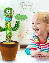 Kids Dancing Talking Cactus Toys Interactive Talking Sunny Cactus Electronic Plush Toy Home Decoration for Children Xmas Gifts
