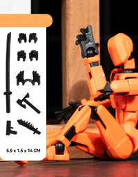 Titan 13 Action Figure Multi Joint Movable Doll 3D Printed Lucky 13 Action Figure Robot Children Toy Kids DIY Stress Relief Toys
