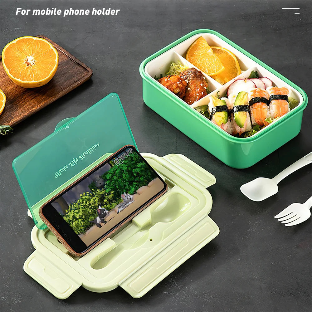 Lunch Box Food Warmer Portable Kids Childen Food Container In The Microwave Heating Leakproof Thicker PP Plastic Split Lunch Box