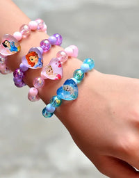 Frozen Elsa Anna Princess Bracelets Fashion Jewelry Cartoon Figure Bracelet Toys Flash Wristand Cute Girl Kids Birthday Gifts
