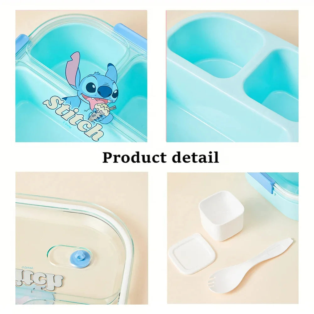 MINISO Disney Stitch Lunch Box With Handles - Lunch Box For Boys - Lunch Box With Compartments - Kids Lunch Box