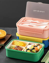 Lunch Box Food Warmer Portable Kids Childen Food Container In The Microwave Heating Leakproof Thicker PP Plastic Split Lunch Box
