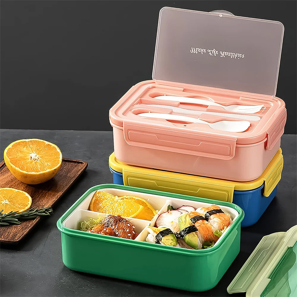 Lunch Box Food Warmer Portable Kids Childen Food Container In The Microwave Heating Leakproof Thicker PP Plastic Split Lunch Box