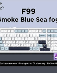 Aula F99 Gaming Mechanical Keyboard Three Mode 2.4g Wireless Bluetooth Wired Hot Swap PBT Gasket RGB For PC Laptop Gamer 99 Keys
