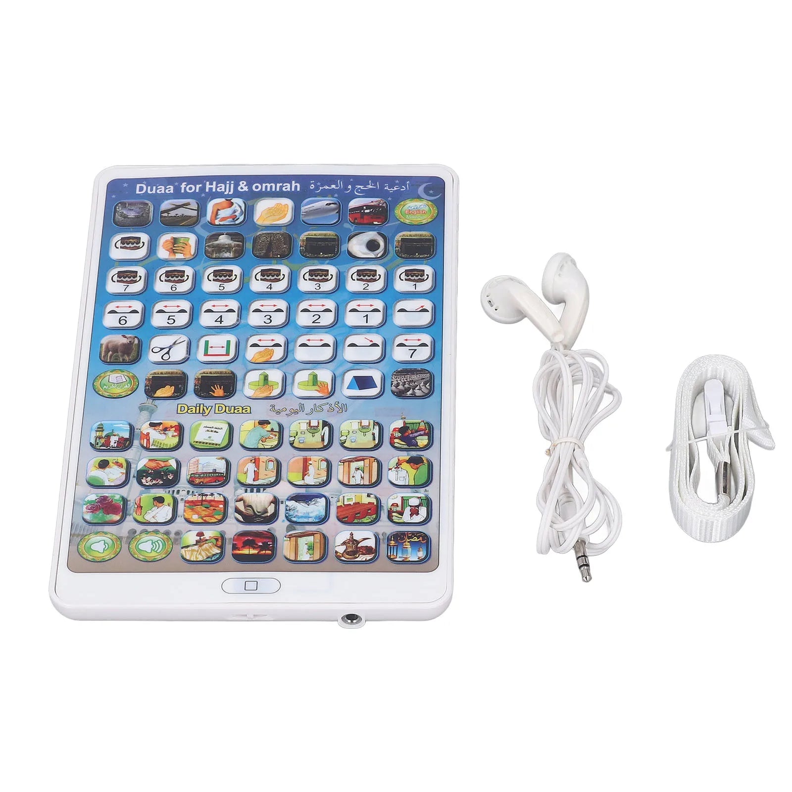 Kids Tablet Educational Interactive Fun Tips Classes Portable Toddler Learning Pad with Earphone