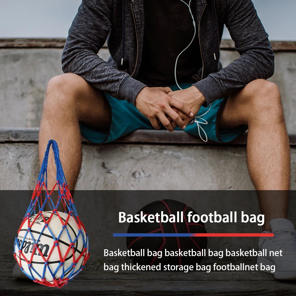 Net Soccer Volleyball Drawstring Ball Storage Bag Youth Football Self Trainer Nylon Bold Storage Bag Football Accessories