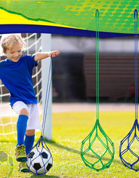 Soccer Return Trainer Net Fits Ball Size 3 4 5 Soccer Training Aids Soccer Ball Net Kicker for Youth Adults Training Equipment
