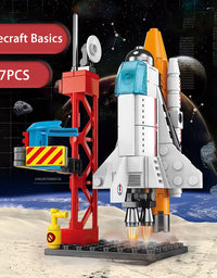 Children's toy building blocks large space rocket children's puzzle assembly gift box small particle assembly gift for boys
