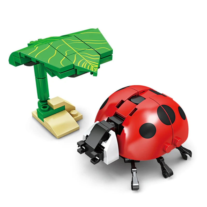 City Creativity Animal Insect Bees Dragonflies Ants Mantis Ladybugs Snails Model Building Blocks Bricks Toys For Gift