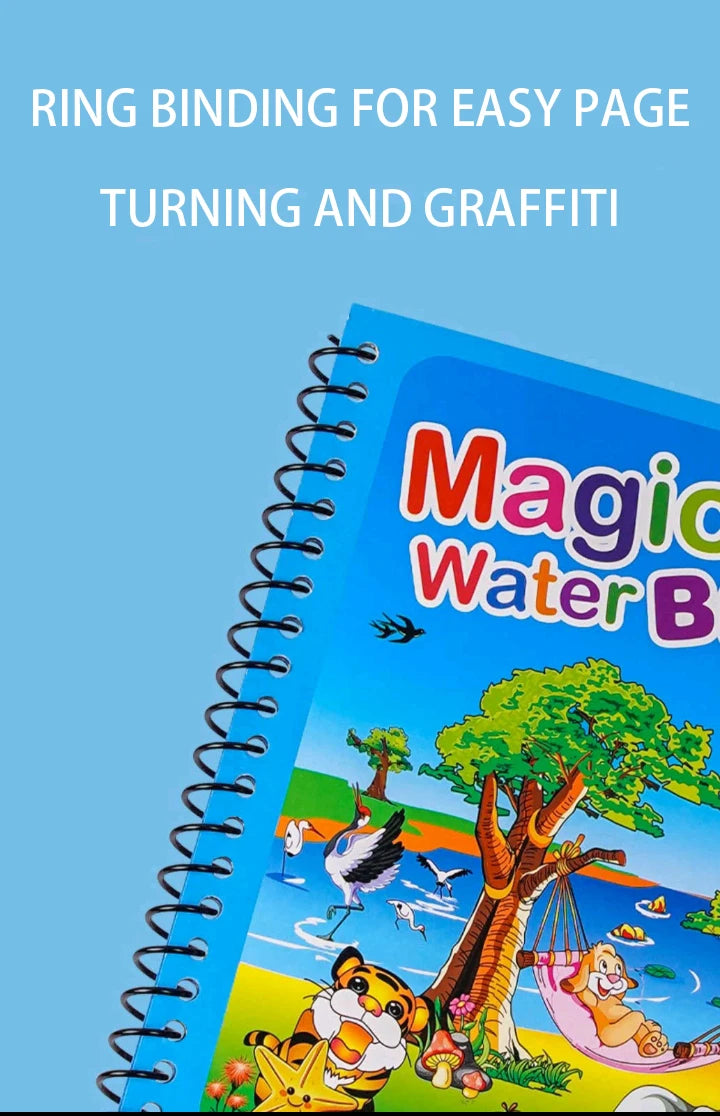 Magical Book Water Drawing Montessori Toys Reusable Coloring Book Magic Water Drawing Book Sensory Early Education for Children