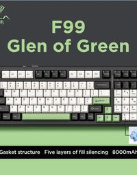 Aula F99 Gaming Mechanical Keyboard Three Mode 2.4g Wireless Bluetooth Wired Hot Swap PBT Gasket RGB For PC Laptop Gamer 99 Keys
