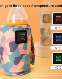 USB Milk Water Warmer Bottle Heater Travel Stroller Insulated Bag Baby Nursing Safe Kids Supplies for Outdoor Winter
