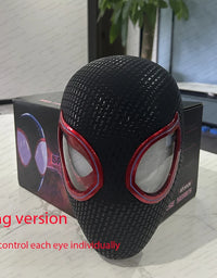 Mascara Spiderman Headgear Mask Cosplay Moving Eyes Mask Spider Man 1:1 Elastic Toys Adults Kids Gift ﻿
