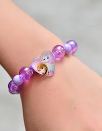 Frozen Elsa Anna Princess Bracelets Fashion Jewelry Cartoon Figure Bracelet Toys Flash Wristand Cute Girl Kids Birthday Gifts
