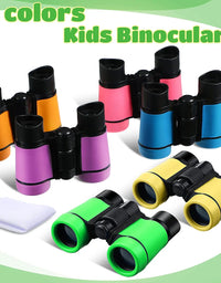 Kids Binoculars Set for Age 3-12 Years Boys Girls Hunting Folding Small Telescope Birthday Gifts Educational Camping Outdoor
