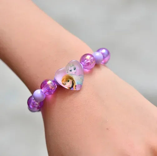 Frozen Elsa Anna Princess Bracelets Fashion Jewelry Cartoon Figure Bracelet Toys Flash Wristand Cute Girl Kids Birthday Gifts