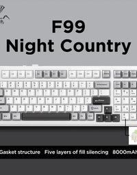 Aula F99 Gaming Mechanical Keyboard Three Mode 2.4g Wireless Bluetooth Wired Hot Swap PBT Gasket RGB For PC Laptop Gamer 99 Keys
