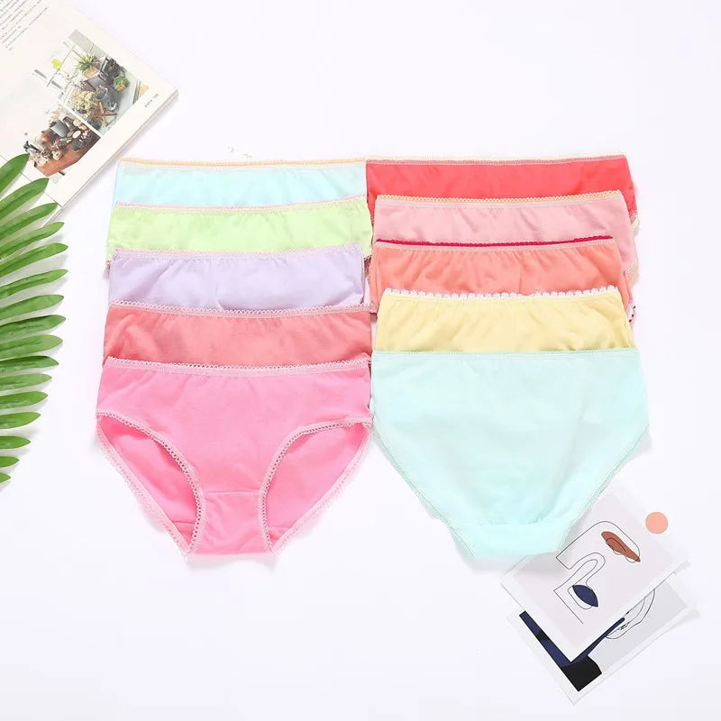 24pcs/Lot Cotton Girls Briefs Children's Underwear Triangle  Panties Kids Underpants 2-12Years