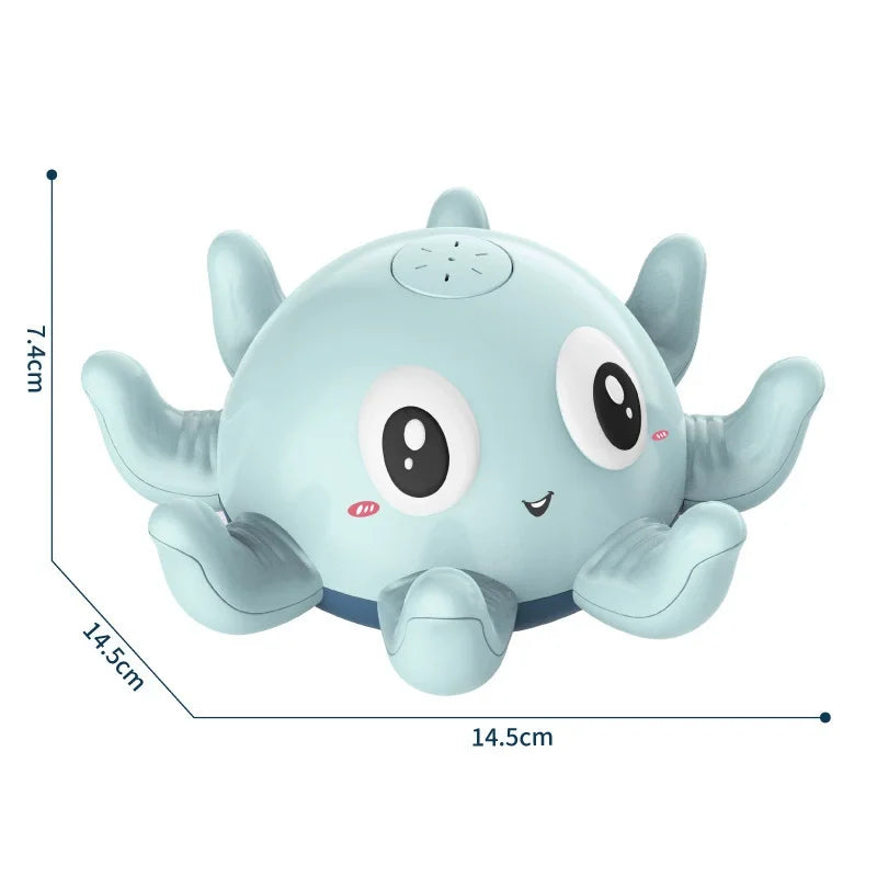 Baby Bath Toys Electric Octopus Automatic Sprinkler Bathtub Toy Swim Pool Bathing Toys with Music LED Light For Kids Gift