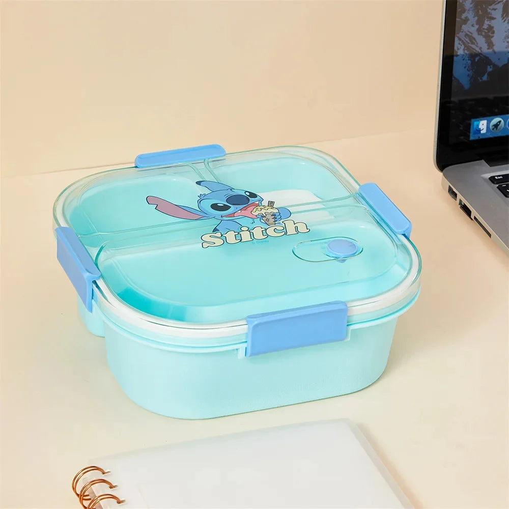 MINISO Disney Stitch Lunch Box With Handles - Lunch Box For Boys - Lunch Box With Compartments - Kids Lunch Box