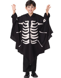 Glow In The Dark Kids Ghostly Bat Cape Halloween Costume
