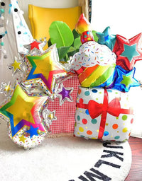 1Pc Large Birthday Three Layer Cake Foil Balloons Birthday Party photo Props Scene Decoration
