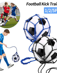 Soccer Return Trainer Net Fits Ball Size 3 4 5 Soccer Training Aids Soccer Ball Net Kicker for Youth Adults Training Equipment
