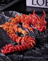 30cm 3D Print Akatsuki Magic Dragon Model Multi-joint Movable Fish Tank Gaming Table Home Decoration Desk Ornament Toy
