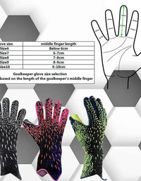 Goalkeeper Gloves Strong Grip for Soccer Goalie Goalkeeper Gloves with Size 6/7/8/9/10 Football Gloves for Kids Youth and Adult
