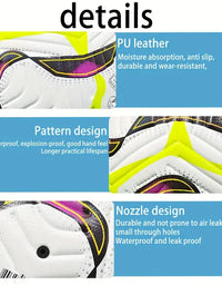 Premium Faux Leather Soccer Ball - Size 5, Seamless Design For Enhanced Performance & Durability, Ideal For Adults' Matches
