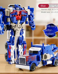 One Step Deformation Robot Transformation Car Toy Action Figure Model Kid Puzzle Toy Anime Robot Model Deformation Car
