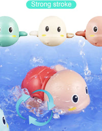 3PCS Baby Bath Toys Water Chain Clockwork Bathing Cute Swimming Turtle Toy Toddler Pool Beach Classic Toy For Kids Water Playing
