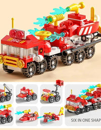 Children's puzzle assembly blocks  fire trucks  police cars  ambulances  planes  tanks  boys  birthday gift models  ornaments
