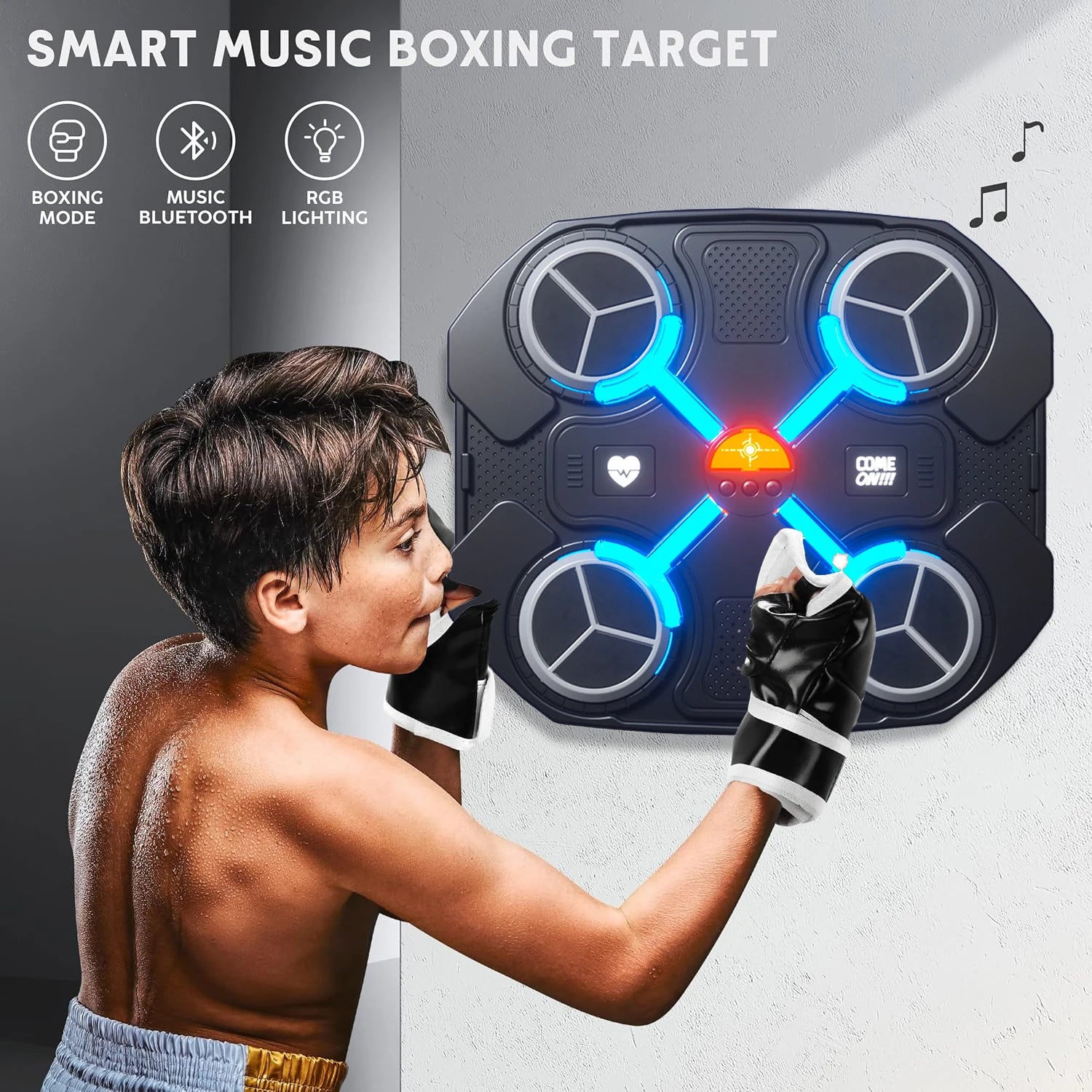 New Design Bluetooth Smart Punching Target Music Boxing Machine Sport Toys for Kids Home Punching Bag