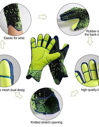 Goalkeeper Gloves Strong Grip for Soccer Goalie Goalkeeper Gloves with Size 6/7/8/9/10 Football Gloves for Kids Youth and Adult
