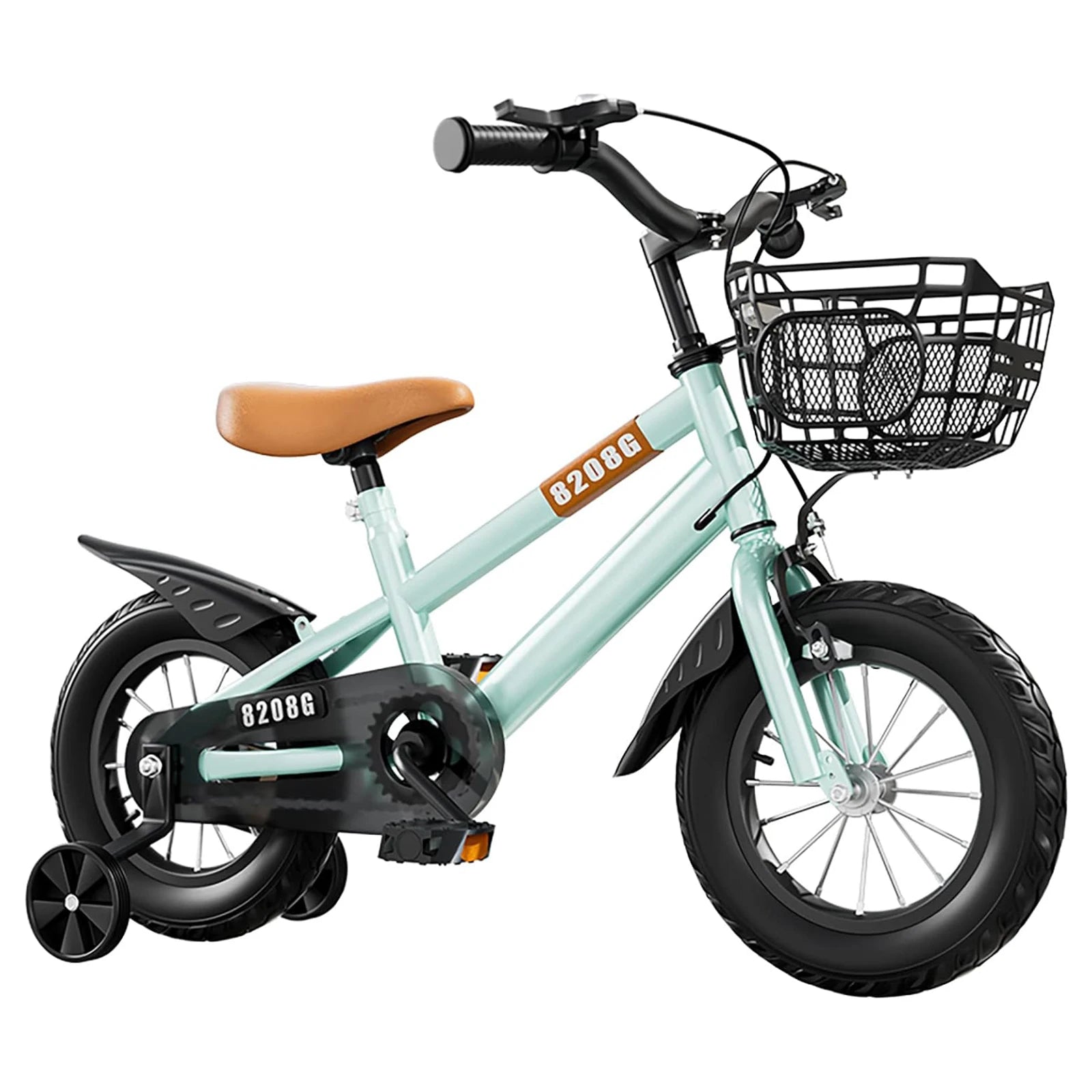 Kids Bike Bicycle for Girls Ages 3-7 Years with Training Safety Auxiliary Wheels Basket Kids High Carbon Steel Bicycle