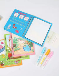 Magical Book Water Drawing Montessori Toys Reusable Coloring Book Early Education Toys Dinosaur Princess Ocean World Letters
