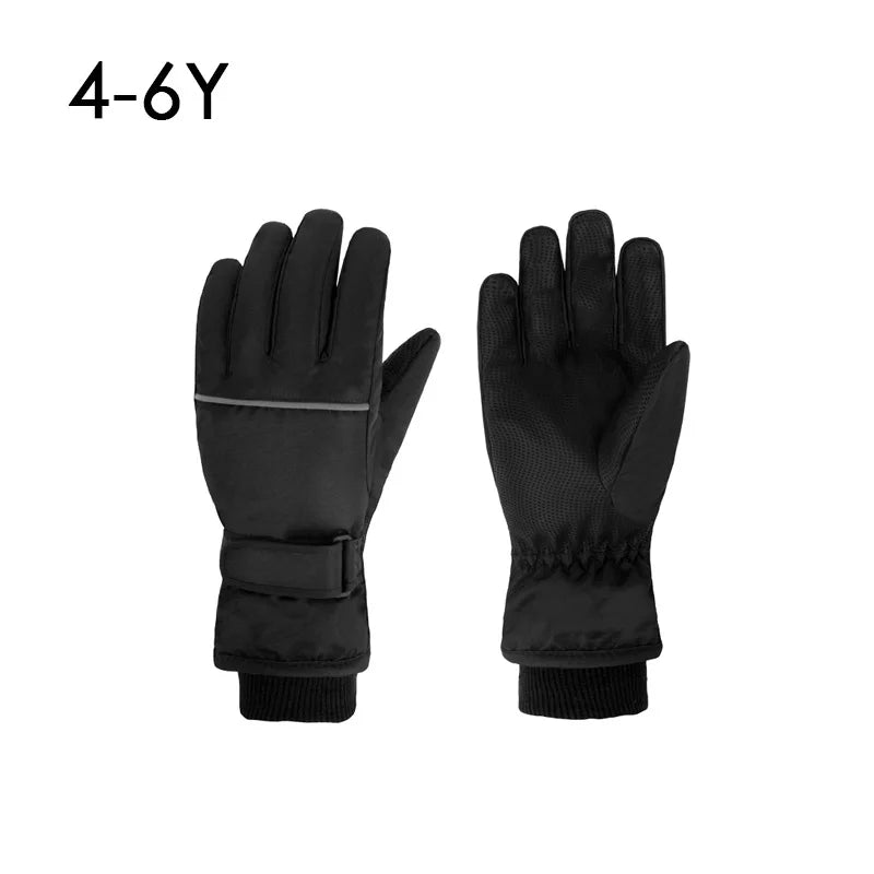 High Quality Kids Ski Gloves Winter Snowboard Snow Children Glove for Boys Girl Waterproof Thicken Mittens Keep Finger Warm 2023