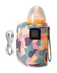 USB Milk Water Warmer Bottle Heater Travel Stroller Insulated Bag Baby Nursing Safe Kids Supplies for Outdoor Winter
