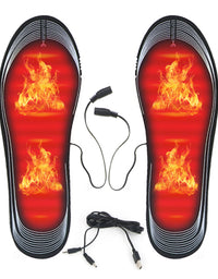 Heated Insole for Men Women Cuttable USB Powered Electric Heating Shoe Inserts Foot Warmers for Winter Camping Skiing Cycling
