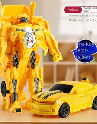 One Step Deformation Robot Transformation Car Toy Action Figure Model Kid Puzzle Toy Anime Robot Model Deformation Car
