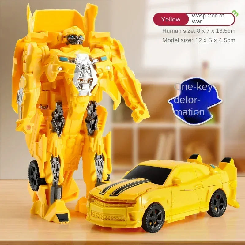 One Step Deformation Robot Transformation Car Toy Action Figure Model Kid Puzzle Toy Anime Robot Model Deformation Car