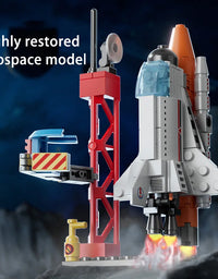 Children's toy building blocks large space rocket children's puzzle assembly gift box small particle assembly gift for boys
