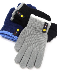 6-10 Years Old New Fashion Kids Thick Knitted Gloves Warm Winter Gloves Children Stretch Mittens Boy Girl Infant Accessories
