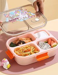 Student Lunch Box, Children's Cartoon Pattern Lunchbox Kids School, Outdoor Bento Box, Instagram Style, Can be Microwave Heated
