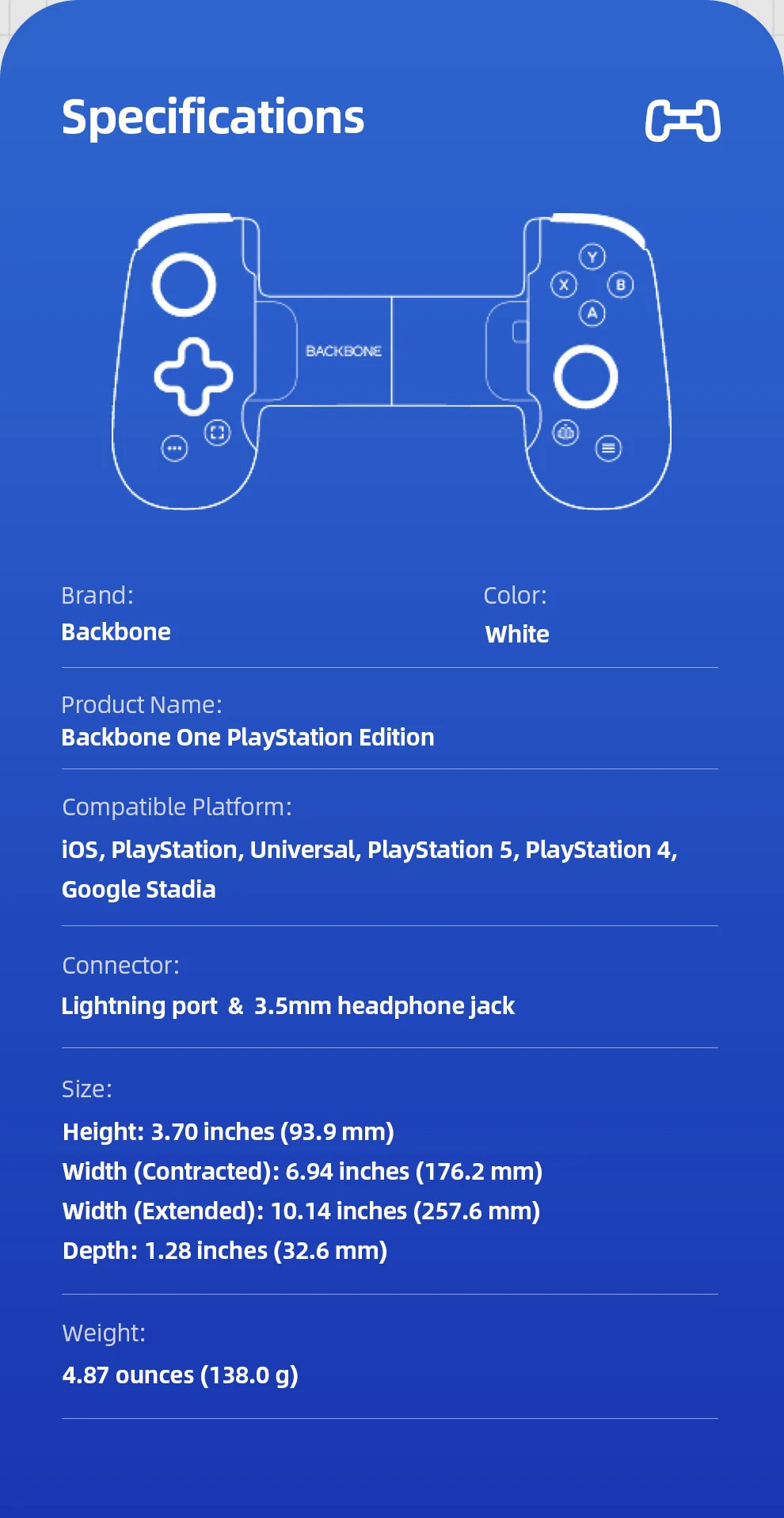 Sony PlayStation Backbone One Mobile Gaming Controller for iPhone