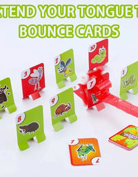 Frog Lizard Mask Wagging Tongue Lick Cards Board Games for Children Family Party Toys Antistress Funny Desktop Puzzle Game Toys
