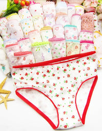 24pcs/Lot Cotton Girls Briefs Children's Underwear Triangle  Panties Kids Underpants 2-12Years
