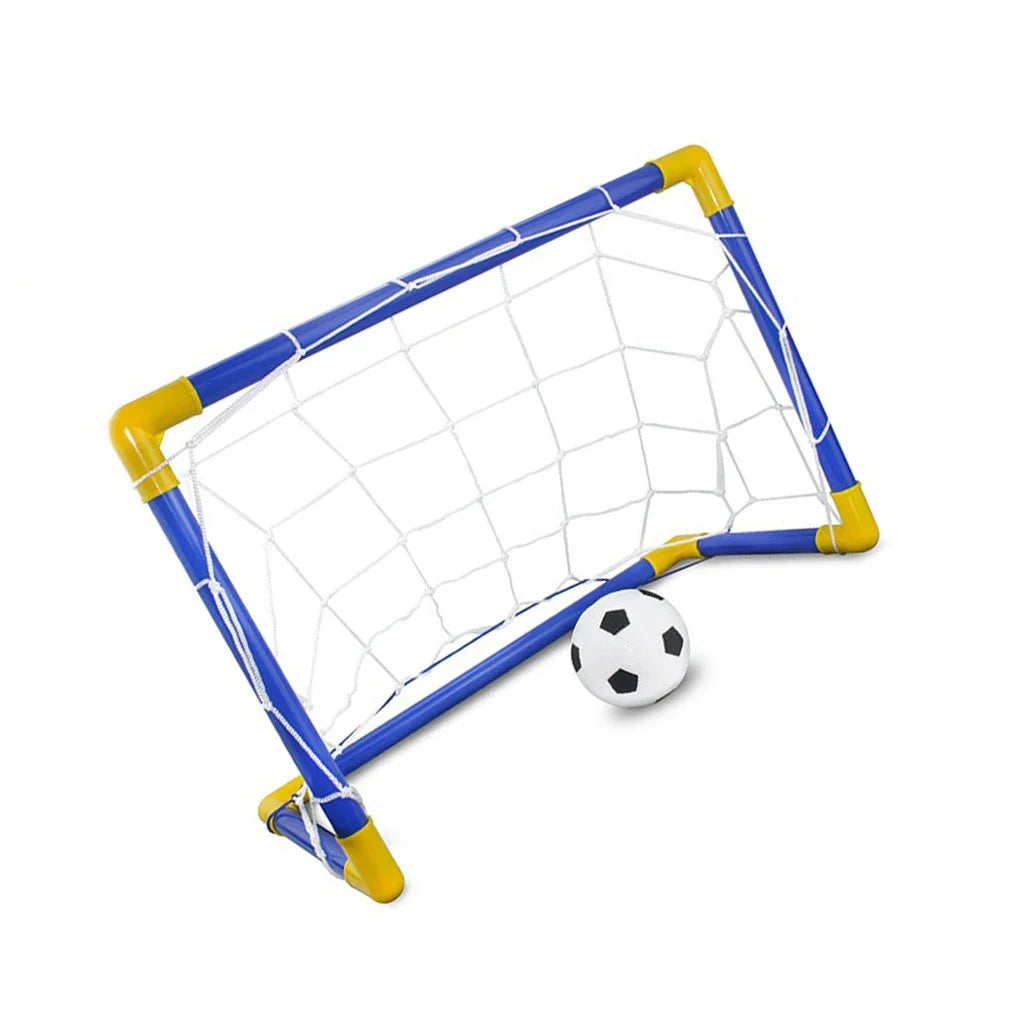 Folding Mini Football Soccer Ball Plastic Removable Goal Post Net Set High-strength Kids Indoor Outdoor Child Birthday Gift