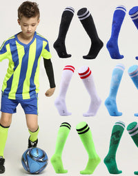 Kids Soccer Football Socks Stockings High Quality Long Tube Knee Cotton Legging Baseball Running Sport Boy Girl Children Socks
